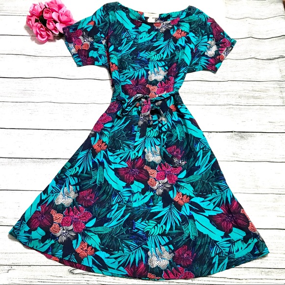 LOFT Dresses & Skirts - LOFT Floral Print Linen Blend Shirt Dress NWT